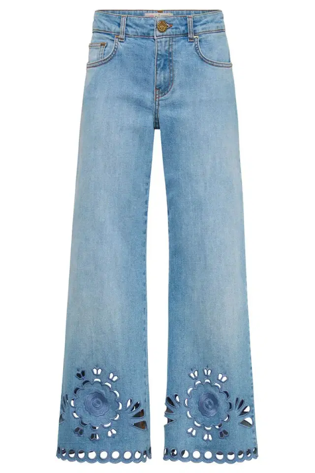 MAISON COMMON Hem Cutout Denim Pant