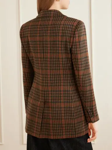 Max Mara Mxmgalgosce Houndstooth Wool And Cotton-blend Blazer | Thumbnail 4 Max Mara Mxmgalgosce Houndstooth Wool And Cotton-blend Blazer | Thumbnail 4