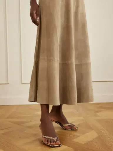 St. Agni Paneled Suede Midi Skirt | Thumbnail 5 St. Agni Paneled Suede Midi Skirt | Thumbnail 5