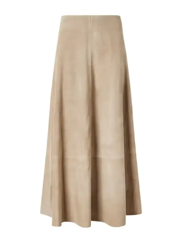 St. Agni Paneled Suede Midi Skirt