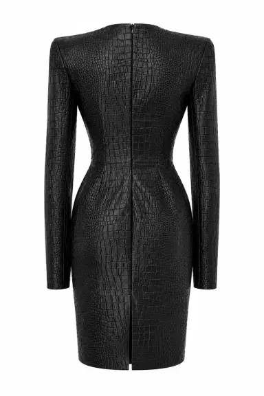 LaQuan Smith Long Sleeve Shift Dress | Thumbnail 2 LaQuan Smith Long Sleeve Shift Dress | Thumbnail 2