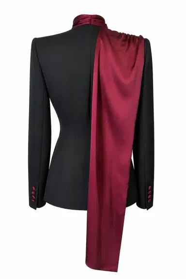 LaQuan Smith Tailored Dress with Draped Lapel Detail | Thumbnail 2 LaQuan Smith Tailored Dress with Draped Lapel Detail | Thumbnail 2