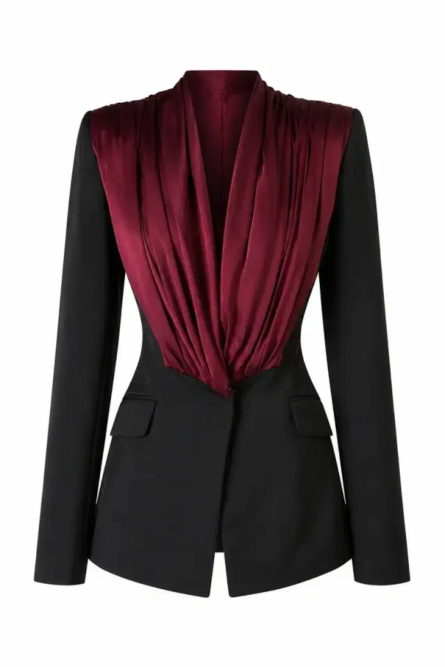 LaQuan Smith Tailored Dress with Draped Lapel Detail