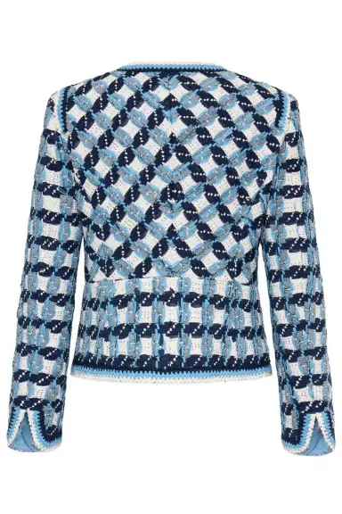 MAISON COMMON Jewel Neck Tweed Striped Jacket | Thumbnail 3