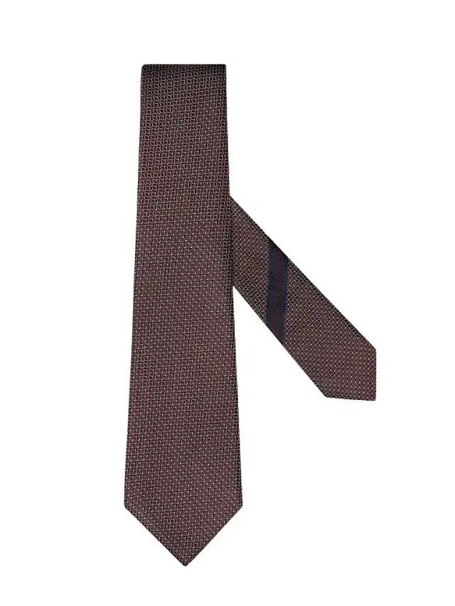 Zegna Men's Silk Tie - Dark Burgundy