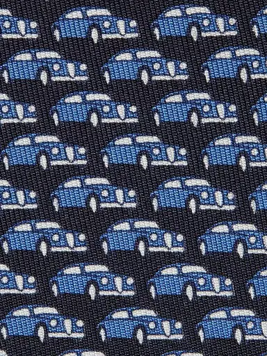 Zegna Men's Silk Tie - Navy Blue | Thumbnail 3