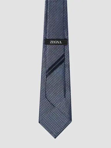 Zegna Men's Silk Tie - Light Avio Blue | Thumbnail 2 Zegna Men's Silk Tie - Light Avio Blue | Thumbnail 2