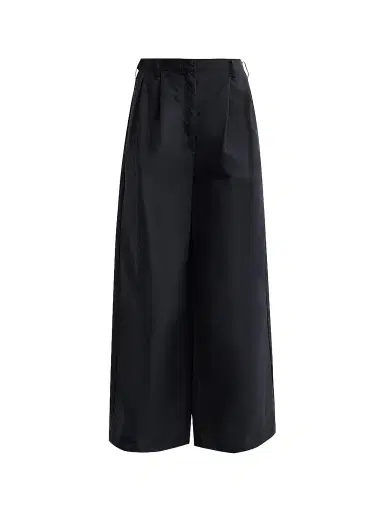 Simkhai Women's Leroy Pleated Wide-Leg Pants - Black | Thumbnail 1