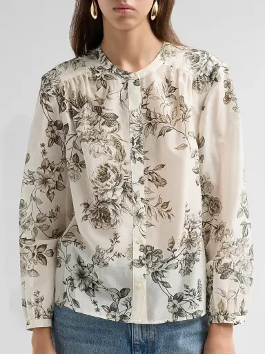 Johnny Was Women's Petunia Printed Blouse - Sunlight Garden | Thumbnail 5 Johnny Was Women's Petunia Printed Blouse - Sunlight Garden | Thumbnail 5