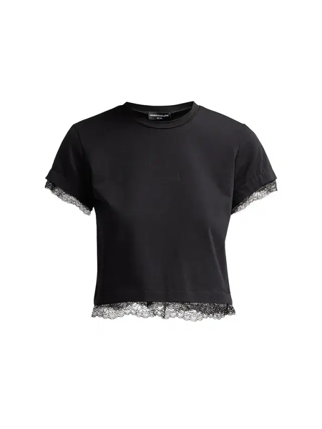 Generation Love Women's Christella Lace Combo T-Shirt - Black