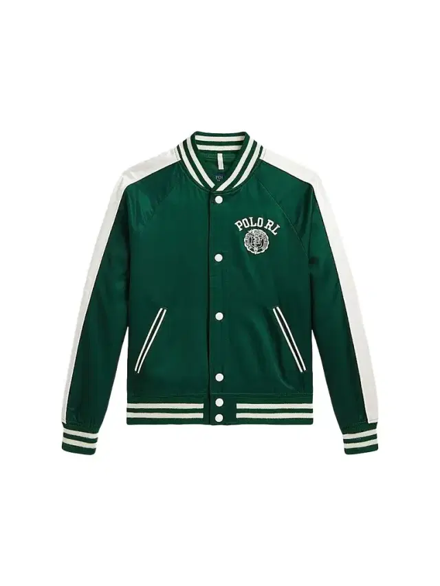 Boy's Varsity Bomber Jacket - Hunter Green