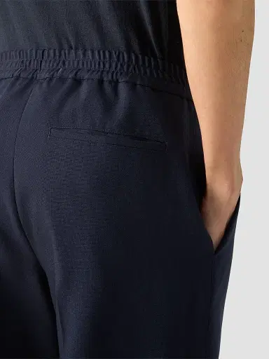 ZEGNA Men's Wool Pants - Navy Blue | Thumbnail 5