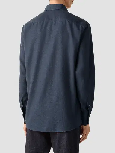 Zegna Men's Cashco Shirt - Navy Blue - Size XXXL | Thumbnail 3 Zegna Men's Cashco Shirt - Navy Blue - Size XXXL | Thumbnail 3