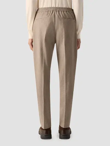 ZEGNA Men's Wool, Silk and Cashmere Pants - Light Taupe | Thumbnail 5