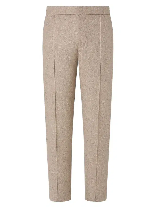 ZEGNA Men's Wool, Silk and Cashmere Pants - Light Taupe