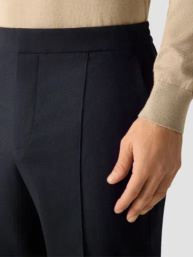 Zegna Men's Wool, Silk and Cashmere Pants - Navy Blue - Size 42 | Thumbnail 6 Zegna Men's Wool, Silk and Cashmere Pants - Navy Blue - Size 42 | Thumbnail 6
