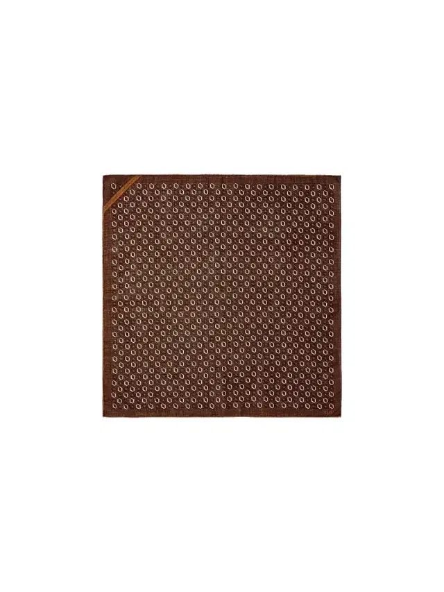 Men's Wool Foulard - Dark Brown