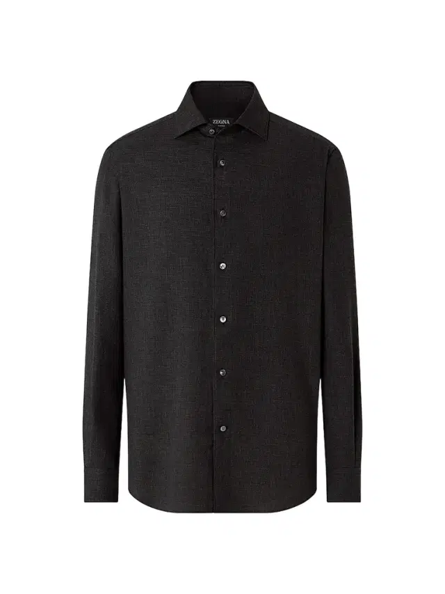 Zegna Men's Cashco Shirt - Black - Size XXXL