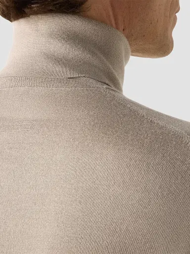 ZEGNA Men's Cashseta Turtleneck Sweater - Light Taupe | Thumbnail 5