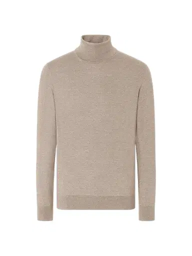ZEGNA Men's Cashseta Turtleneck Sweater - Light Taupe | Thumbnail 1
