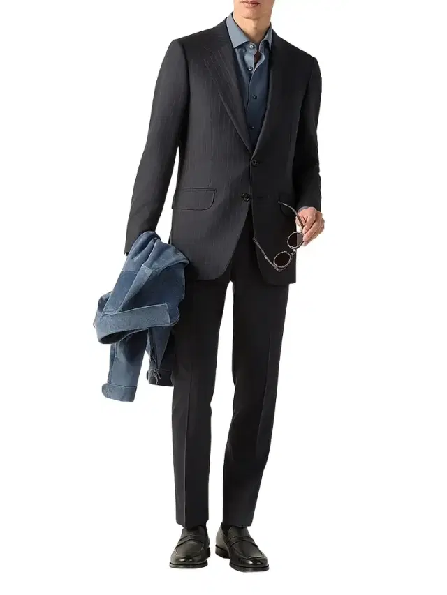 ZEGNA Men's Trofeo 120mila Wool Suit - Dark Grey