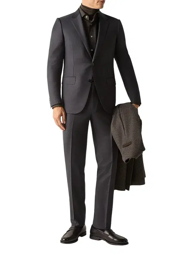 ZEGNA Men's Trofeo Selection Wool Suit - Dark Grey