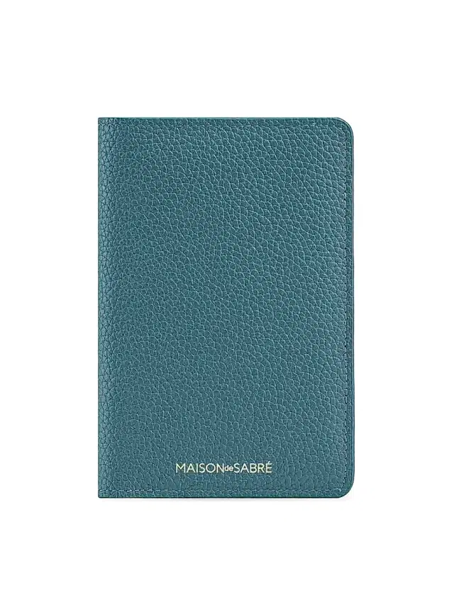 Maison de Sabre Men's Leather Passport Holder - Bondi Blue