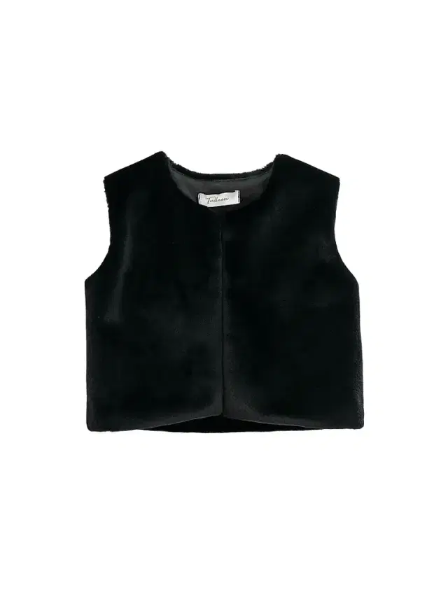 Tulleen Little Girl's & Girl's Plush Vest - Black