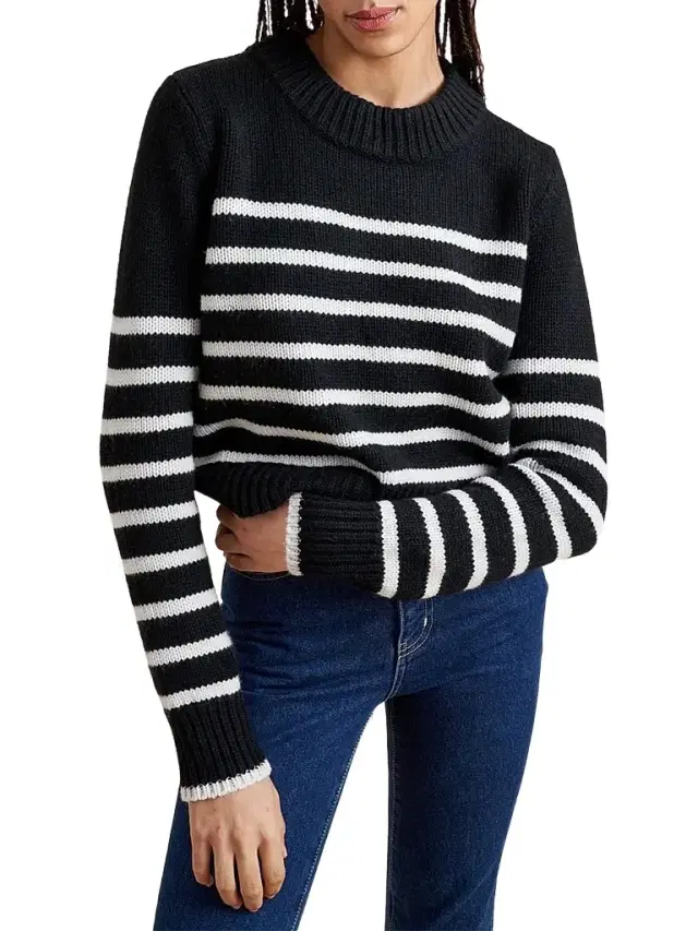 La Ligne Women's Mini Marin Sweater - Black Cream