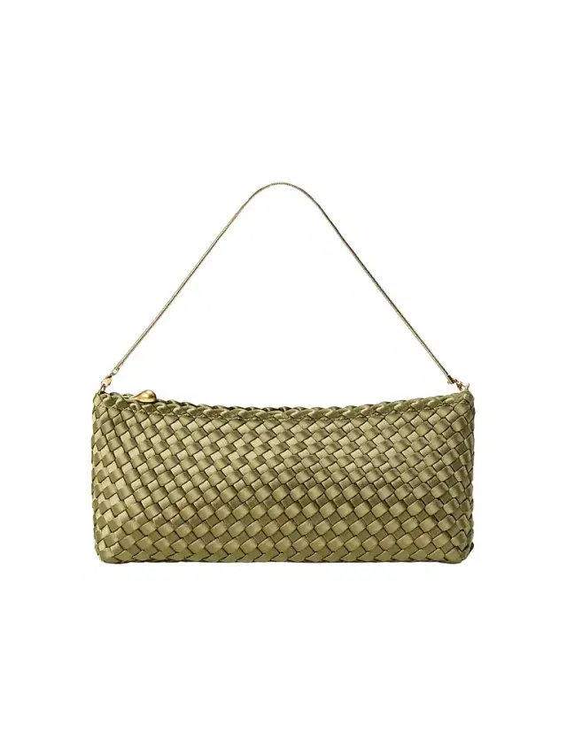Naghedi Women's Gala Satin Clutch Bag - Peridot