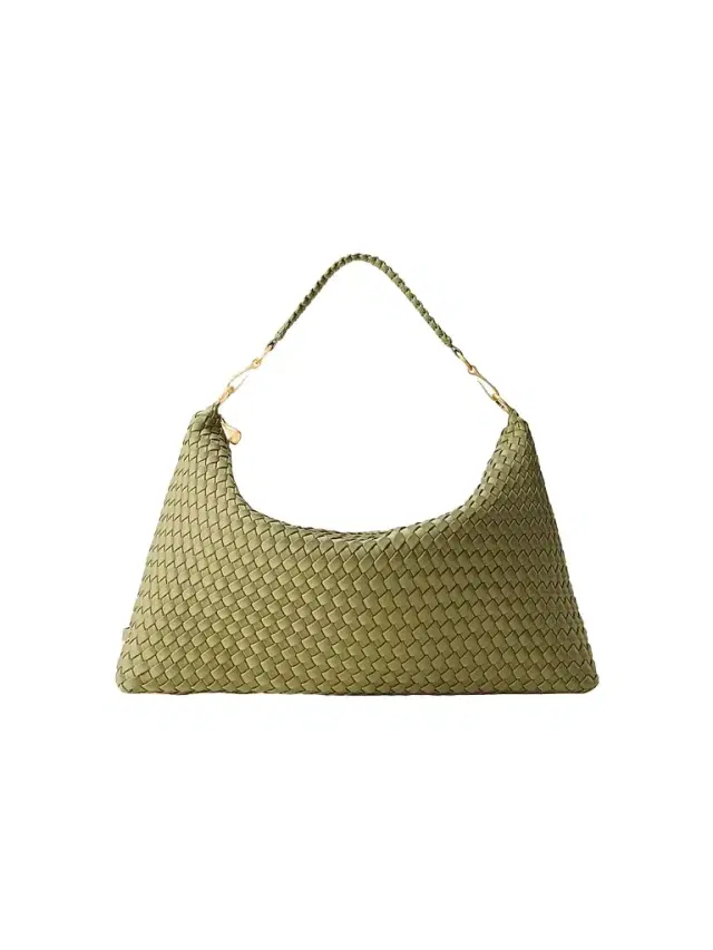 Naghedi Women's Porto  Half-Moon Shoulder Bag - Bottle Green