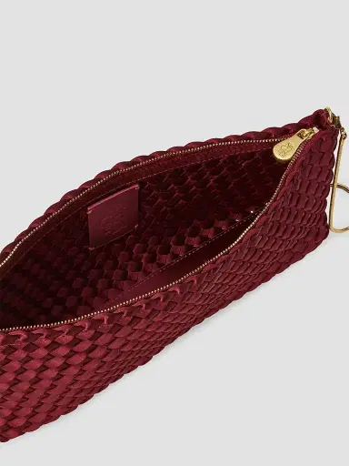 NAGHEDI Women's Gala Satin Clutch Bag - Garnet | Thumbnail 5 NAGHEDI Women's Gala Satin Clutch Bag - Garnet | Thumbnail 5