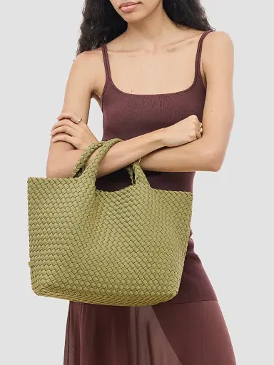 Naghedi Women's St. Barths  Tote Bag - Bottle Green | Thumbnail 3