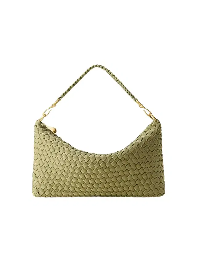 Naghedi Women's Porto  Half-Moon Shoulder Bag - Bottle Green