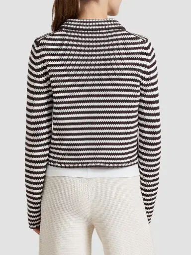 La Ligne Women's Stripe Cardigan - Chocolate | Thumbnail 3