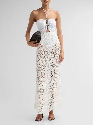 PatBo Women's Gal Embroidered Maxi Dress - White | Thumbnail 2 PatBo Women's Gal Embroidered Maxi Dress - White | Thumbnail 2