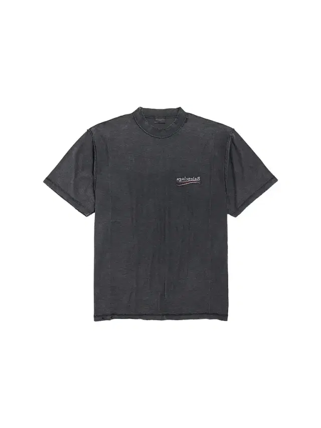 Balenciaga Men's Political Campaign Inside-Out Large Fit T-Shirt - Faded Black