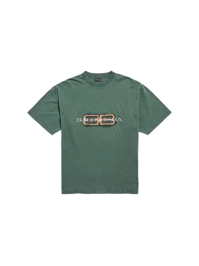 Balenciaga Men's Icon Stencil Medium Fit T-Shirt - Dark Green