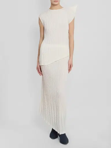 Issey Miyake Women's Unfurling Pleats Shirt - Off White - Size XS | Thumbnail 2