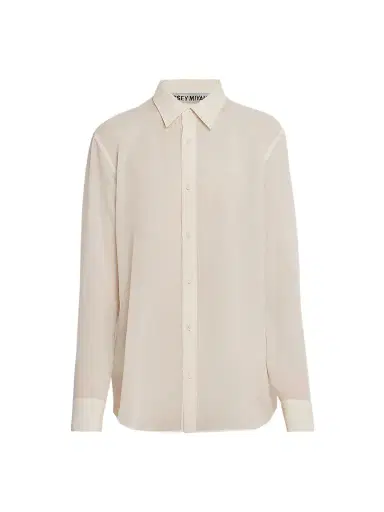 Issey Miyake Women's Sheer Wool-Blend Shirt - Off White | Thumbnail 1 Issey Miyake Women's Sheer Wool-Blend Shirt - Off White | Thumbnail 1
