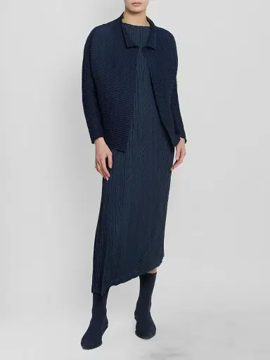 Issey Miyake Women's Wooly Pleats Cardigan - Dark Navy - Size XS | Thumbnail 2