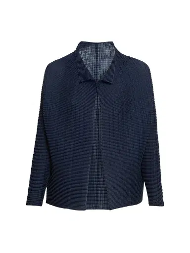 Issey Miyake Women's Wooly Pleats Cardigan - Dark Navy - Size XS | Thumbnail 1