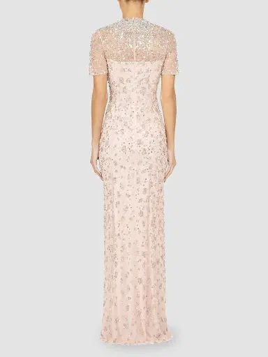 Jenny Packham Women's Orchid Embellished Tulle Column Gown - Sugar | Thumbnail 3