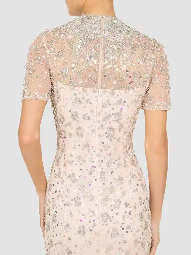 Jenny Packham Women's Orchid Embellished Tulle Column Gown - Sugar | Thumbnail 5