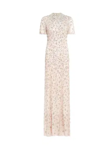 Jenny Packham Women's Orchid Embellished Tulle Column Gown - Sugar | Thumbnail 1