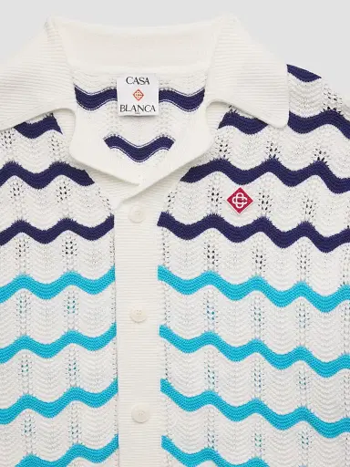 Casablanca Little Boy's & Boy's Gradient Wave Knit Shirt - Size 13 | Thumbnail 3 Casablanca Little Boy's & Boy's Gradient Wave Knit Shirt - Size 13 | Thumbnail 3