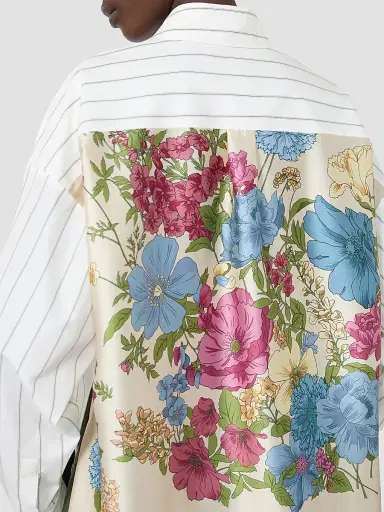 Weekend Max Mara Women's Cotton Shirt with a Contrasting Back | Thumbnail 7 Weekend Max Mara Women's Cotton Shirt with a Contrasting Back | Thumbnail 7