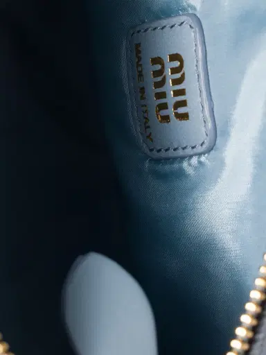 Miu Miu Women's Gabardine Pouch - Light Blue | Thumbnail 4