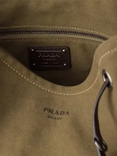 Prada Women's Route Canvas and Leather Shoulder Bag - Green | Thumbnail 4 Prada Women's Route Canvas and Leather Shoulder Bag - Green | Thumbnail 4