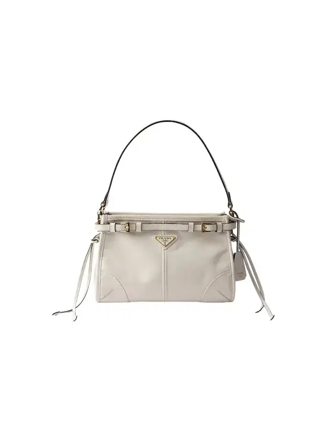 Prada Women's Bonnie  Leather Top Handle Bag - White